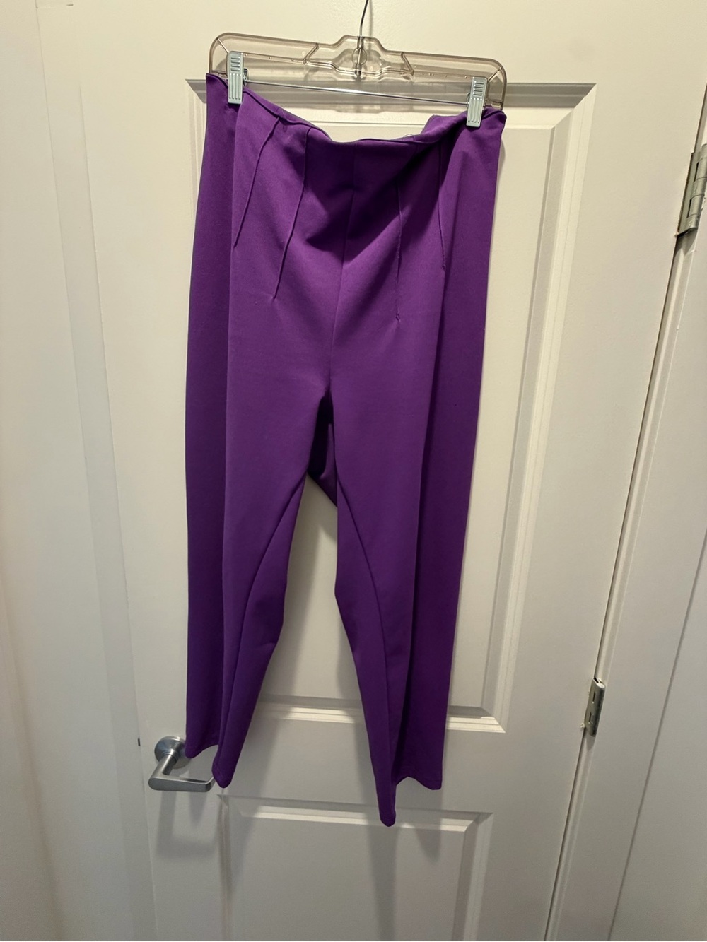 SHEIN Purple Curve High-Waist Pants 1XL